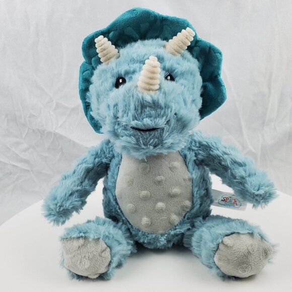 Blue Plush Triceratops Stuffed Animal 11.5” - Picture 1 of 5